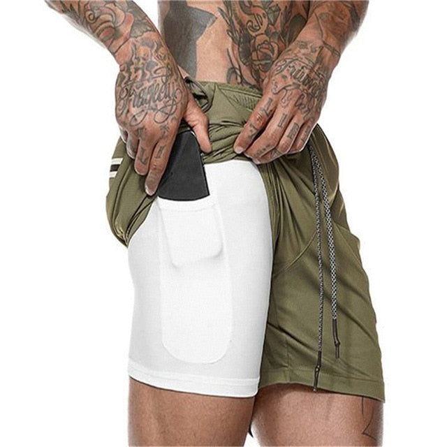 Summer Running Shorts Men 2 in 1