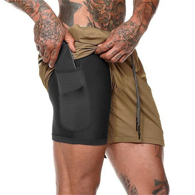 Summer Running Shorts Men 2 in 1