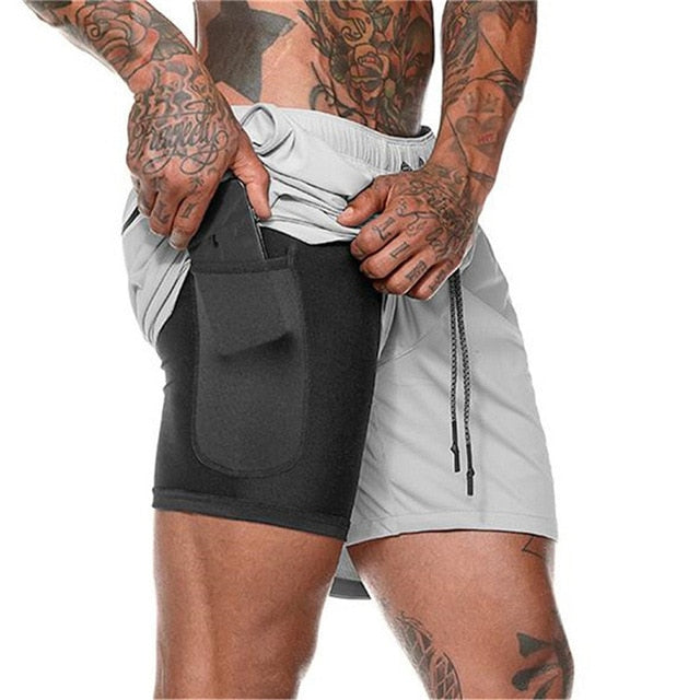 Summer Running Shorts Men 2 in 1