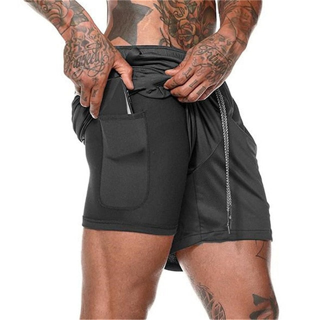 Summer Running Shorts Men 2 in 1