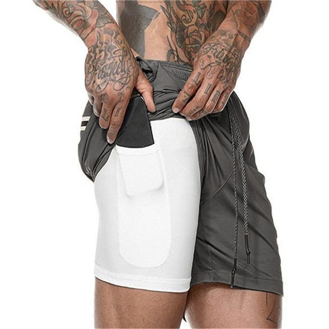 Summer Running Shorts Men 2 in 1