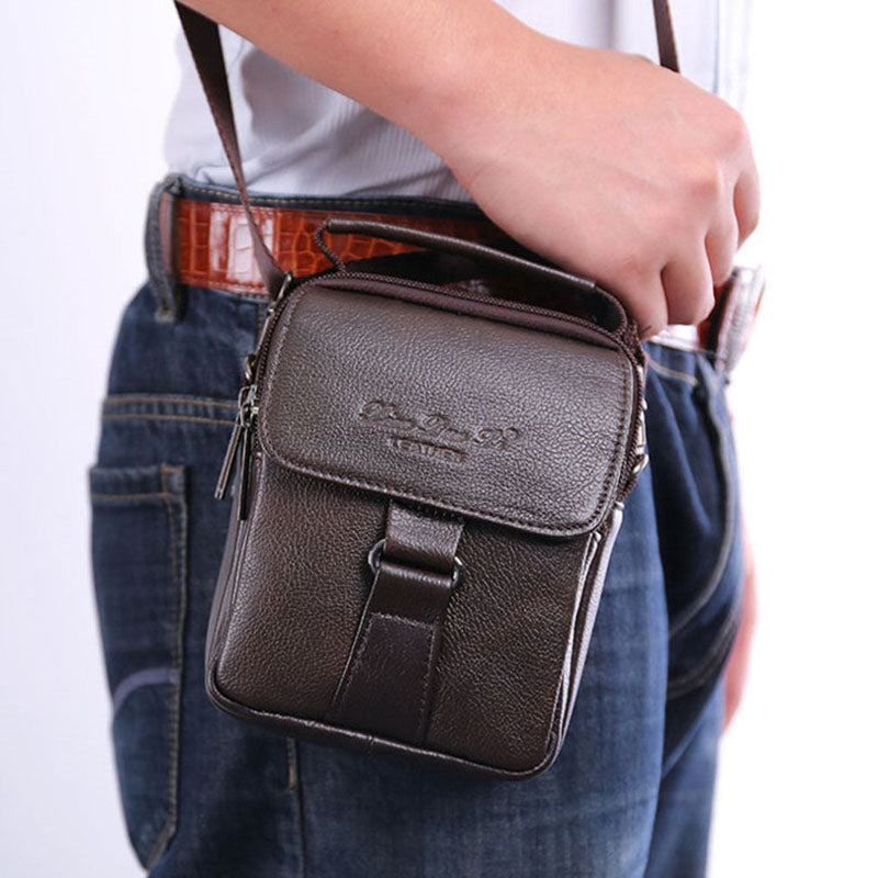 2019 Men Leather Messenger Shoulder Cross Body